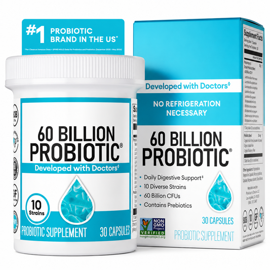 60 Billion probiotics ¡Recupera tu buena digestión en semanas!